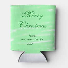 Porta-lata Pastel verde aquarela feliz natal moderno