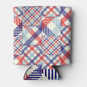 Porta-lata Patch de Xadrez Clássica: Padrão Quadrado