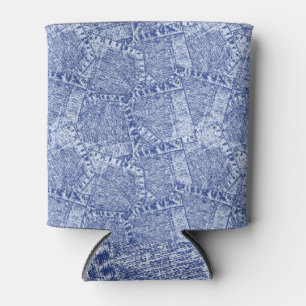 Porta-lata Patches de Abstrato de bolso Denim