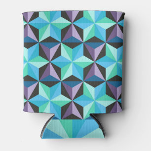 Porta-lata Patches Geométricas de Estrelas Abstrato