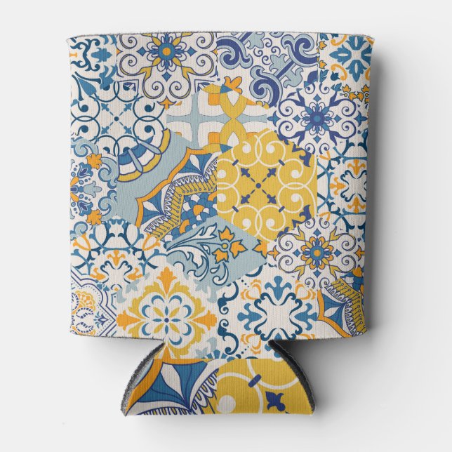 Porta-lata Patchwork islâmico: Azulejo da Bateria Majolica (Frente)