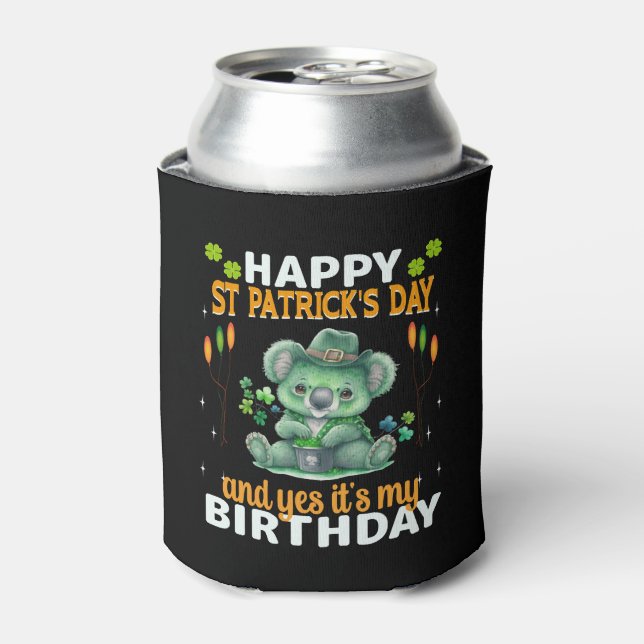 Porta-lata Patrick Day Green Men Mulheres Paddys Pattys (Can Front)
