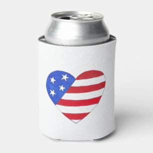 Porta-lata Patriotic Love USA, 4 de julho, 4.ª Estrelas e Ban