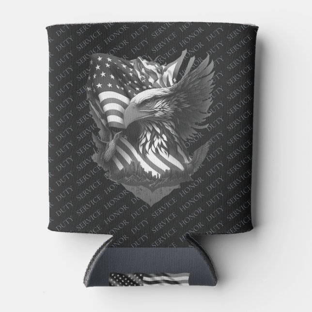 Porta-lata Patriotic Military Appreciation Thank You Veterans (Frente)