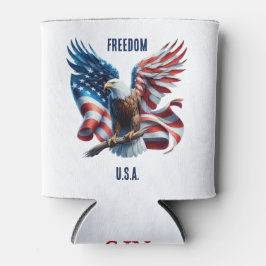 Porta-lata Patriótica Personalizada dos EUA Liberdade com Águ