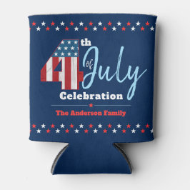 Porta-lata Patriótico, 4 de julho, Red White Blue USA - Bande