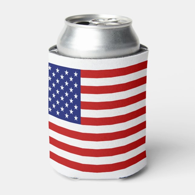 Porta-lata Patriótico Clássico Legal Americano E Texas (Can Front)
