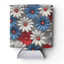 PATRIÓTICO VERMELHO BRANCO AZUL AMERICANO DAISIES