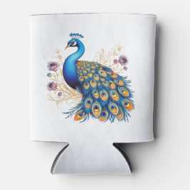 Porta-lata Pavão Com Flores Roxas