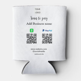 Porta-lata Paypal Cashapp digitalizar para pagar QR adicionar