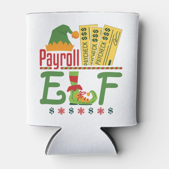 Porta-lata Payroll Elf Christmas Payroll Manager (Frente)