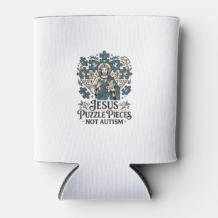 Porta-lata Peças do Quebra-Cabeça de Jesus Não Autismo Peças