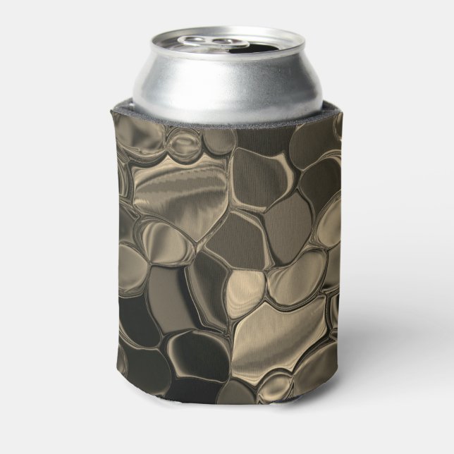 Porta-lata Pedaços castanhos, círculos e arredondados (Can Back)