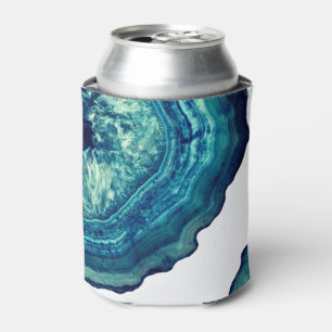 Porta-lata Pedra bonito de Geode da ágata do azul e da