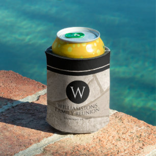 Porta-lata Pedras Rachadas Toneladas De Sepia Elegante