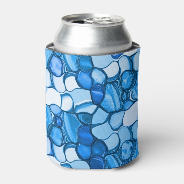Porta-lata Pedras redondas em tons de azul real (Can Front)