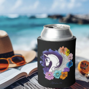Porta-lata Pegasus Preto Floral