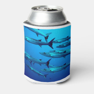 Porta-lata Peixe Barracuda Mergulha Água Profunda do Oceano N