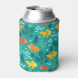 Porta-lata Peixes Dourados no Aquário