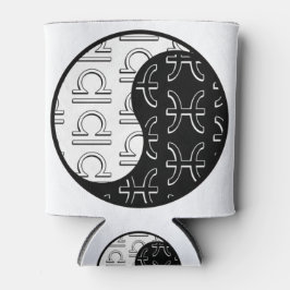 Porta-lata Peixes Libra casal yin yang zodiac