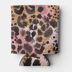 Porta-lata Pele de animais: padrão de manchas de tinta.