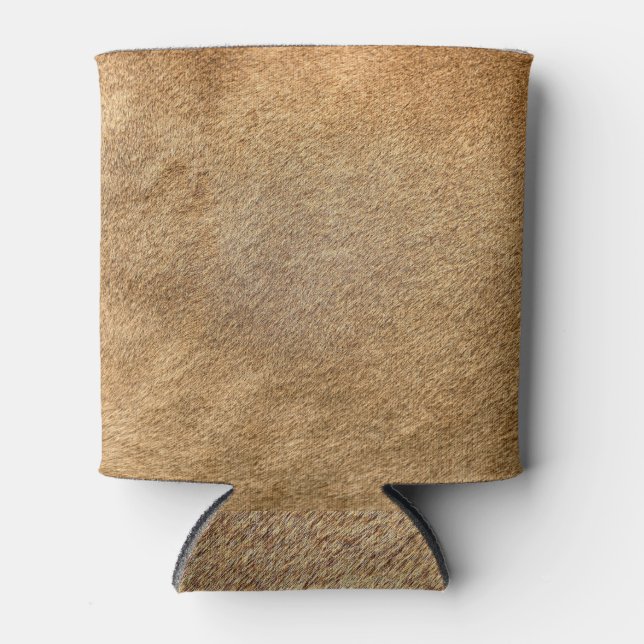 Porta-lata Pele de leão real: textura de pele (Frente)
