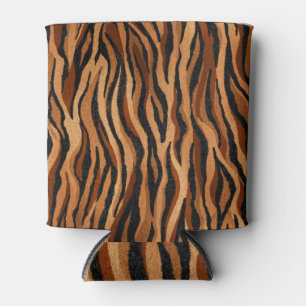 Porta-lata Pele de tigre: padrão sem costura desenhado à mão.