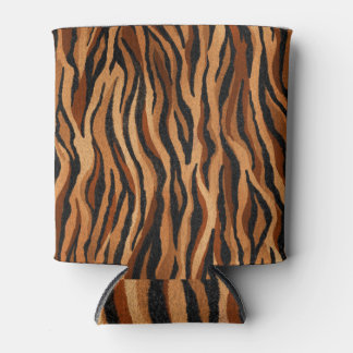 Porta-lata Pele de tigre: padrão sem costura desenhado à mão.