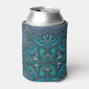 Porta-lata Penas de Peacock Místicas