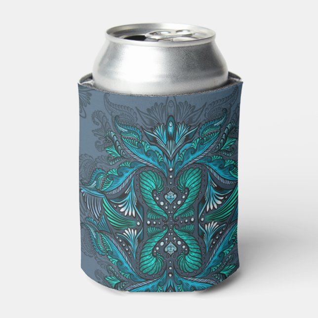 Porta-lata Penas de Peacock Místicas (Can Front)