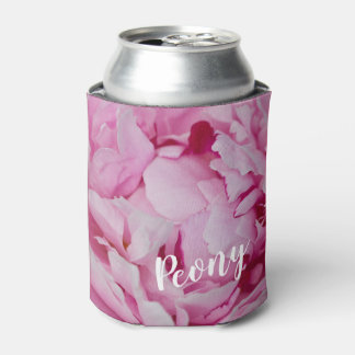 Porta-lata Peony Blossom Rosa para amantes de flores e jardin