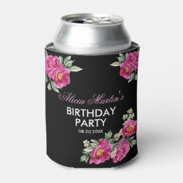 Porta-lata Peony Violeta Vermelha Verde Verde Preto Aniversár