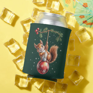 Porta-lata Pequeno Squirrelo Natal Inverno Floco de Neve Féri