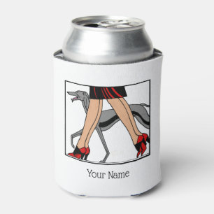 Porta-lata Pernas Art Deco Mulheres Greyhound Whippet Cão R