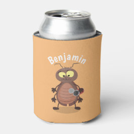 Porta-lata Personagem de desenho animado de barata engraçada