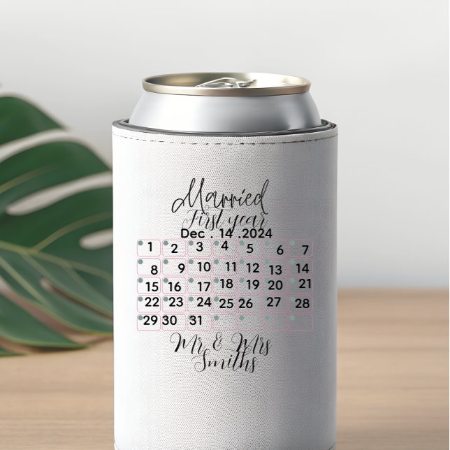 Porta-lata Personalised Married Calendar Date Ceramic  (Criador carregado)