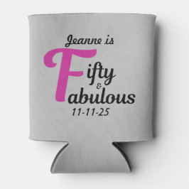 Porta-lata Personalizado 50 e Fabuloso Feliz 50º Aniversário