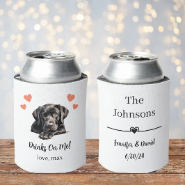 Porta-lata Personalizado Can Cooler de Casamento de Pet Labra