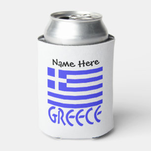 Porta-lata Personalizado com a Grécia e a Bandeira Grega
