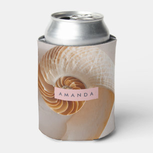 Porta-lata Personalizado Espiral Elegante de Conchas Marinhas