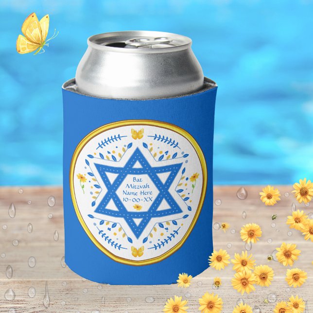 Porta-lata Personalizado, Favoritos Bat Mitzvah ou QUALQUER O (Bat Mitzvah Can Coolers. Bat Mitzvah Party Supplies. Adds to your Bat Mitzvah Table Decorations.)