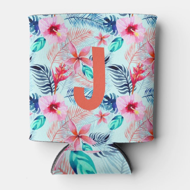 Porta-lata Personalizado. Havaí tropical. (Frente)