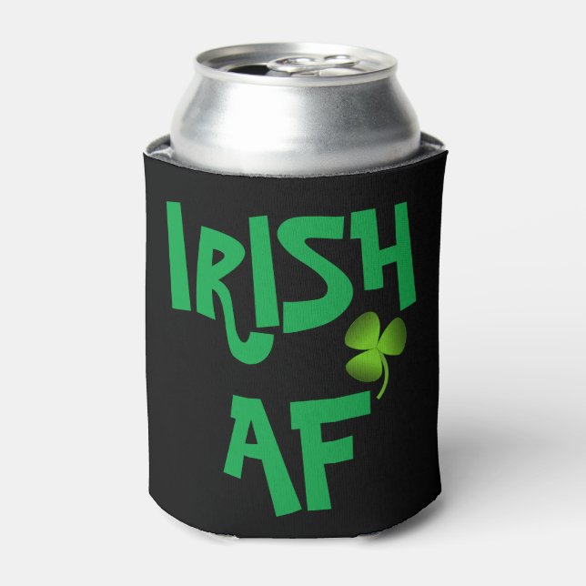 Porta-lata Personalizado Irlandês AF Shamrock Black Coler (Can Front)
