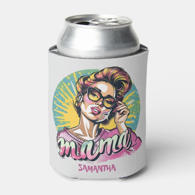 Porta-lata Personalizado Retro Mama Pop Art (16) (Can Front)