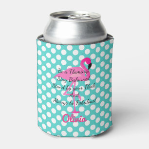 Porta-lata Personalizado seja um flamingo pode refrigerador
