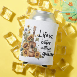 Porta-lata Personalizar o nome do violão com girassol