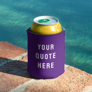Porta-lata Personalize Sua Cotação Aqui Texto Púrpura