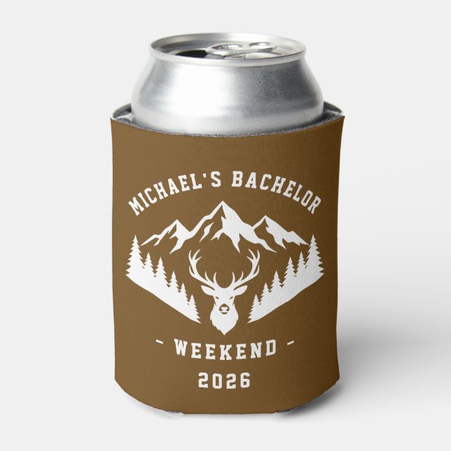 Porta-lata Personalized Bachelor Weekend Mountain (Can Front)