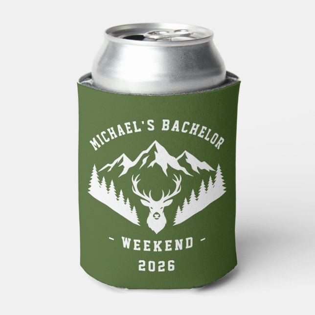 Porta-lata Personalized Bachelor Weekend Mountain (Can Front)