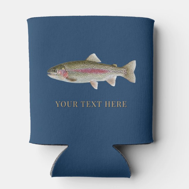Porta-lata Personalized Fishing Lover  – Trout Fishing Design (Traseira)